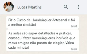 Curso de hambúrguer gourmet