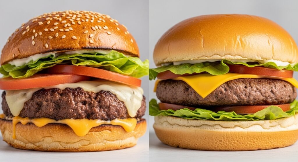 hambúrguer artesanal vs industrial