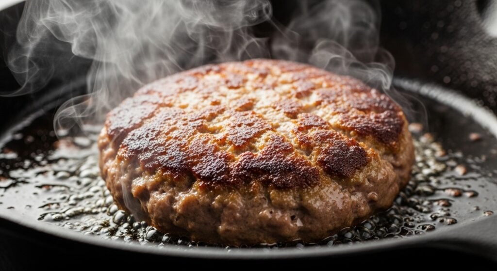 ponto da carne do hambúrguer artesanal